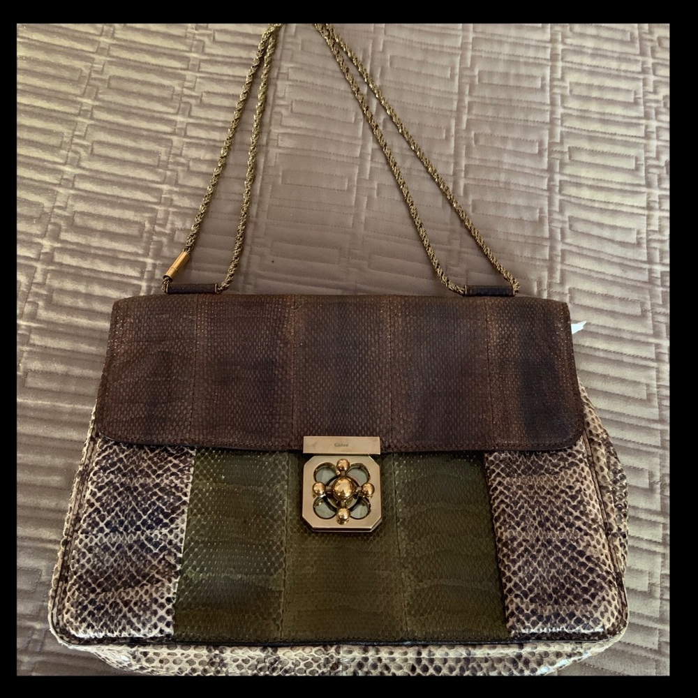 Chloe Snakeskin Handbag